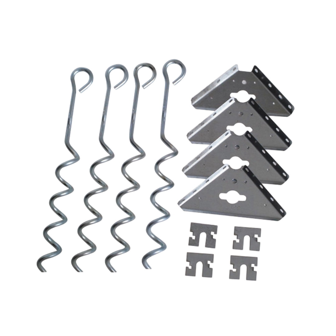 Arrow Sheds Earth Anchor Kit - Corner Bracket & Screw Augers