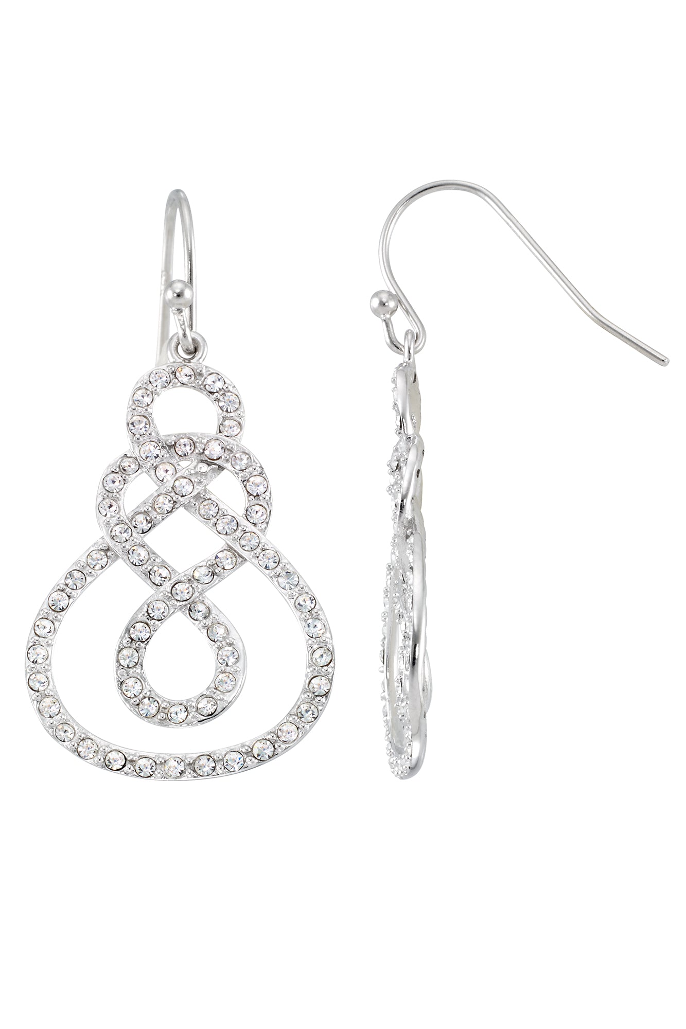 Amore Infinity Drop Earrings - Petite