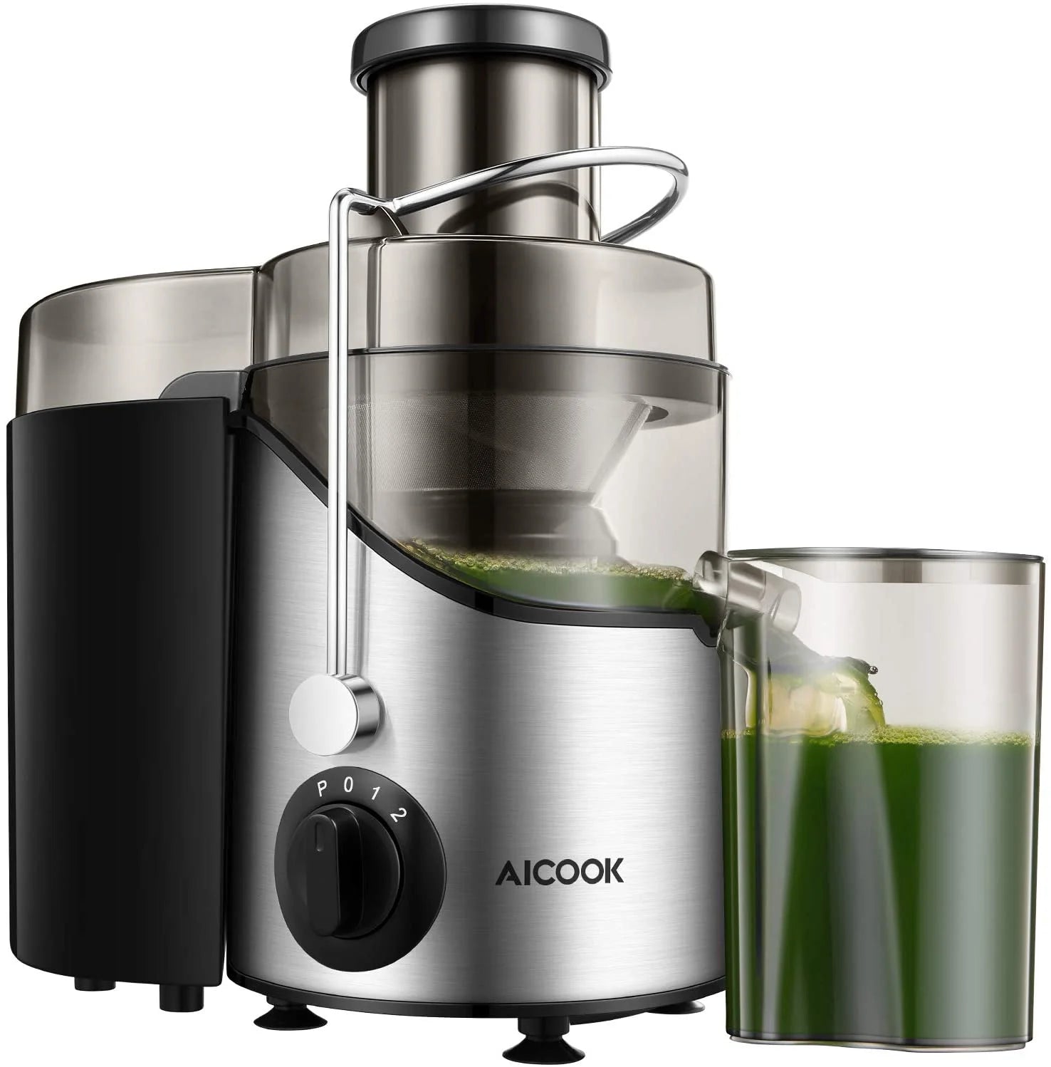 3-Speeds Centrifugal Juicer Extractor with 3"" Wide Feed Chute, Stainless Steel Juicer BPA-Free