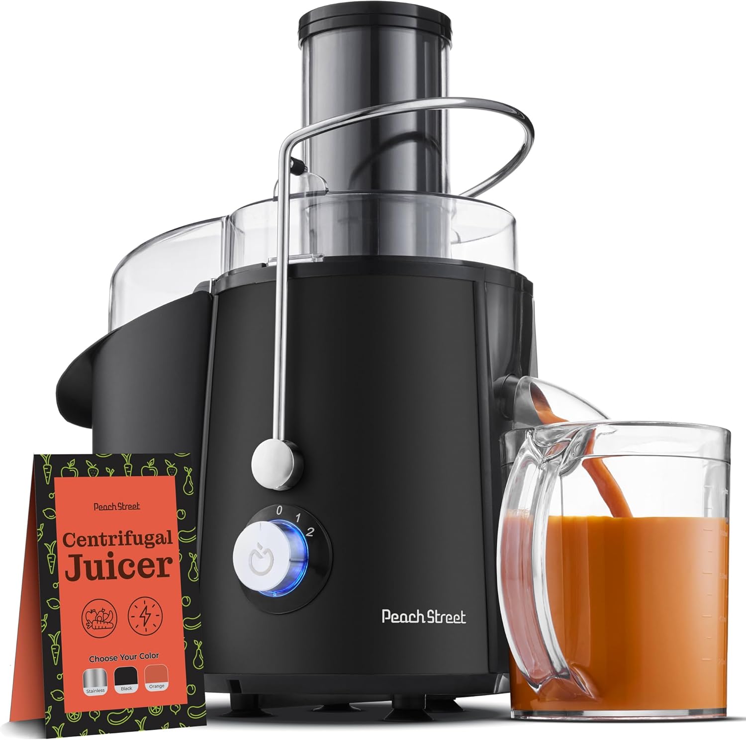 Centrifugal Juicer 700W Juice Extractor Juicing Machine, 3"" Wide Feeder for Whole Fruits, Vegetable, with Micro-Mesh Filter Easy to Clean